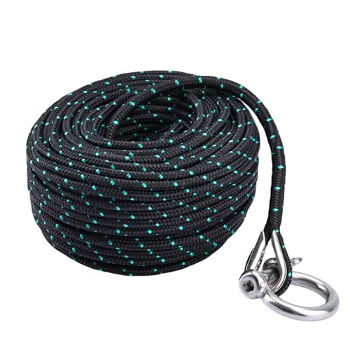 YaeMarine Linha de âncora de corda de âncora marítima premium de 3/40.6 cm x 100' com dedal e manil