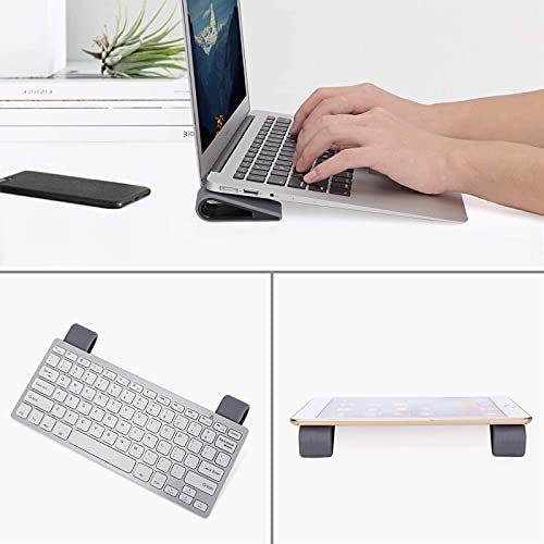 Megrez Portable Desktop Computer Keyboard Stand Laptop Notebook Stand, Anti-Slip Keyboard Stand Holder, Silica Gel Tilting Wedge Riser Holder For Desk, Notebook Feet Stand, 4Pcs/Set, Gray #TOP3