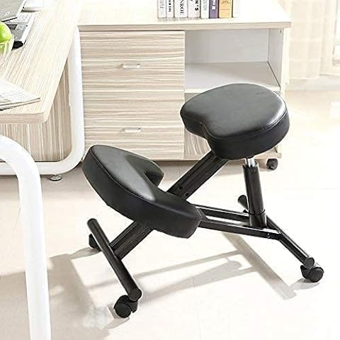 Kneeling Chair Orthopaedic Stool Adjustable Ergonomic Back Posture Office Frame Seat Black 2022 WINNER* Cover