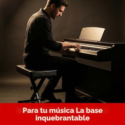 Miniatura 7 de Banco De Teclado Acolchado Ajustable De Rockjam Premium O Taburete De Piano Digital