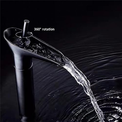 Robinet cascade haut anti-éclaboussures mitigeur évier chrome durable