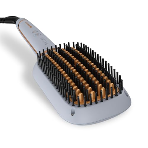 Havells Keratin Infused Hair Straightener Brush With Temperature Control For All Hair Types|Auto Shut off After 45 Minutes| 1.8mm Swivel Cord |2 Years Guarantee| HS6000 view 2