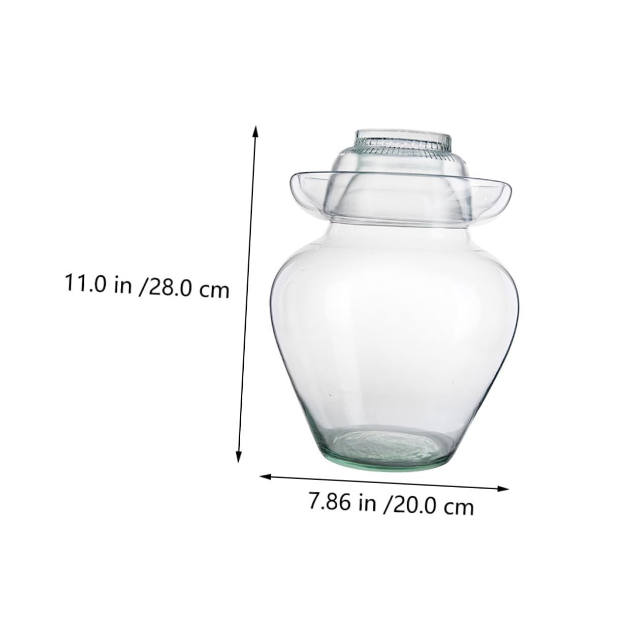 TOPPERFUN Traditionelles Gärglas aus Glas zum Sicheren Fermentieren von Gemüse und Gurken mit Edelstahldeckel für Heimische Küche und Einfache Reinigung