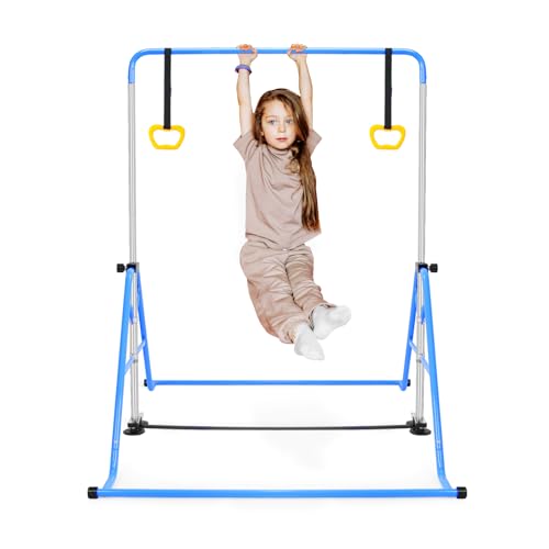 Kinder Gymnastikstange mit Turnringen Blau, Gymnastik Turnreck,Gymnastics Bars for Kids,Kinder Turnreck Gymnastik Reck,Horizontale Training Bar Trainingsgeräte mit Gymnastikringen Kinder Gymnastikstange mit Turnringen Blau, Gymnastik Turnreck,Gymnastics Bars for Kids,Kinder Turnreck Gymnastik Reck,Horizontale Training Bar Trainingsgeräte mit Gymnastikringen