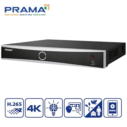 Image of PRAMA PT-NRAS2A32-K2 32 Channel AIsense Network Video Recorder with H.265+ Compression, 2 SATA Interface Supporting HDD up to 10TB Per HDD, 4K HDMI, Upto 80 mbps Incoming Bandwidth.