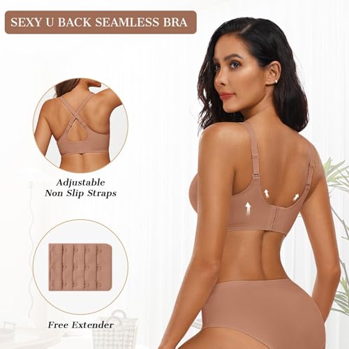 Image of OEAK Womens Wireless Jelly Bras Push Up Bralette Full Coverage No Underwire Bra Comfortable Everyday Seamless Tshirt Bras