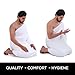 SweetNeedle Premium Terry Weave Ihram for Men for Hajj & Umrah - Non-Stitched, Soft & Absorbent Fabric | Lightweight, Comfortable & Travel-Friendly | 100% Pure Combed Cotton Ehram Ahram Towels