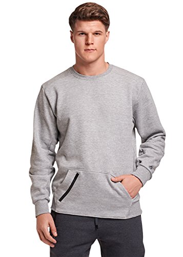 Russell Athletic Men's Cotton Rich Fleece Sweatshirt, Medium Grey Heather, M
