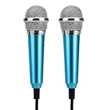 ERINGOGO 2 Stück Kleiner Handy Mikrofon aus Metall mit Song Aufnahmefunktion und Webcam...