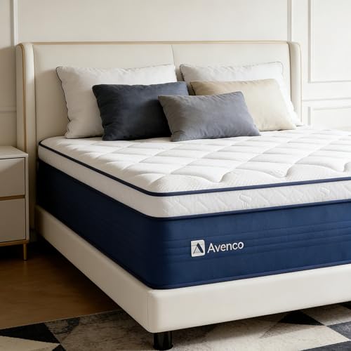 Avenco 14 Inch Queen Mattress in a Box, Hypoallergenic & Back Pain Relief, Hybrid Queen Size...