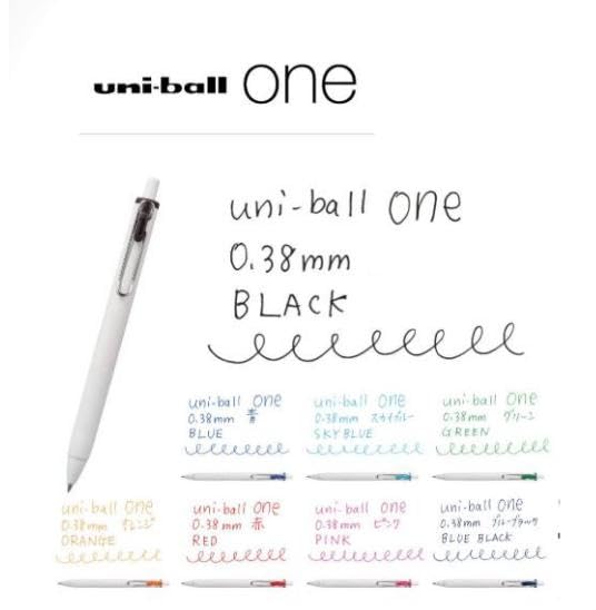 Uni-Ball One 0.38mm Set de 8 bolígrafos gel con notas miniatura 4
