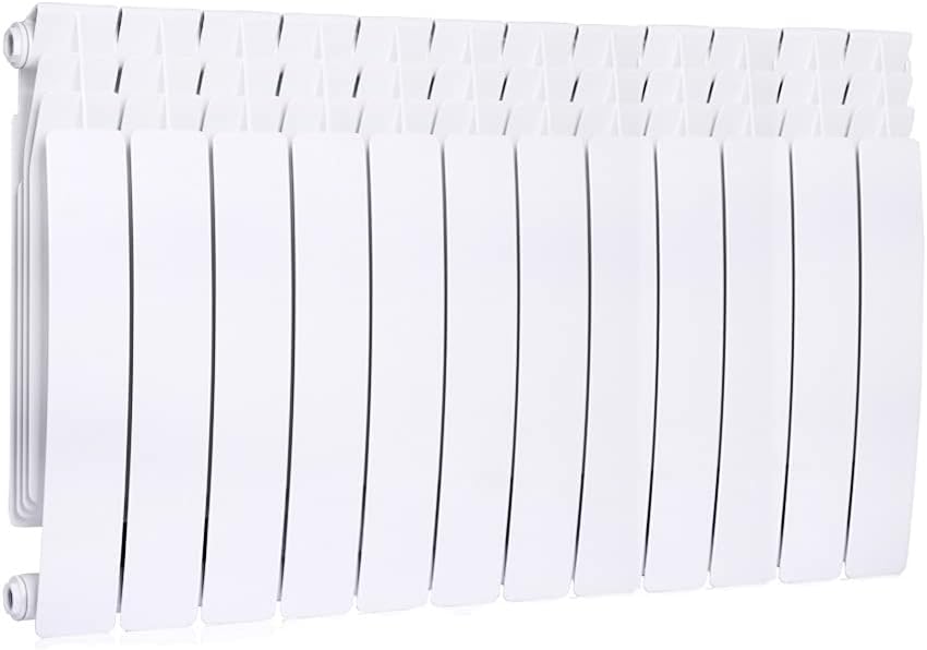 Mr Radiator Wall Mount Radiator Heater for Water, Bimetal Die Cast Aluminum Casing, Hot Water Radiator for Home (12 Section)