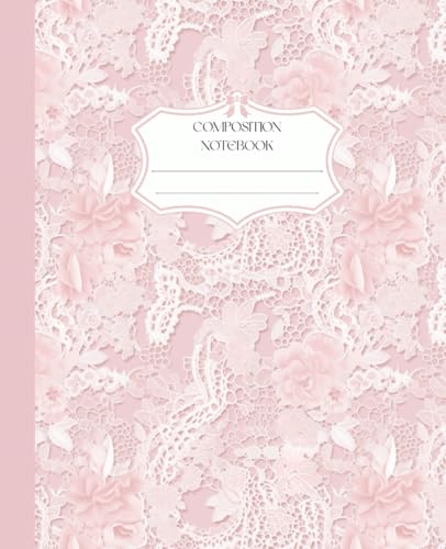 Blush Lace Coquette Composition Notebook: 110-Page College-Ruled Journal with Soft Pink Floral Lace Cover | Elegant Coquette Stationery for School & Creative Writing image 2