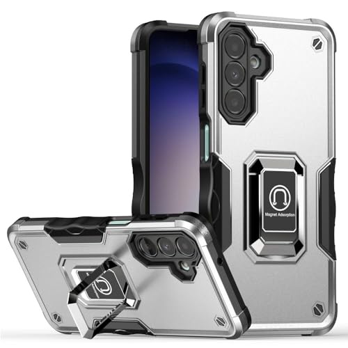 Coque Samsung S25 FE argent résolvant les chutes avec anneau