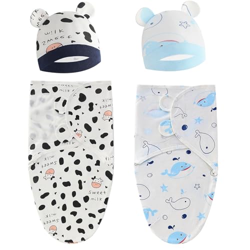 2-Pack Preemie & Newborn Swaddle Wrap Set (0-3 Months, 3-7 lbs)