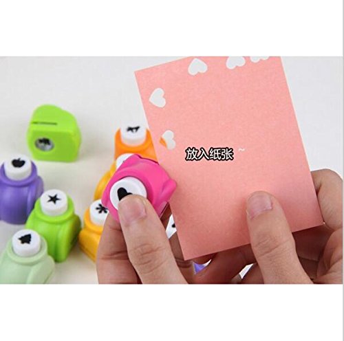 Krismile 6 Pieces Set Mini Scrapbook Punches Handmade Cutter Card Craft Calico Printing Diy Flower Paper Craft Punch Hole Puncher Shape #TOP3