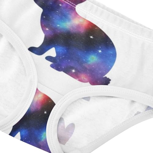 Silhouettes Rabbits White Cute Panties Girl Girls Underwear Toddler Cotton Flower Kids Undies Briefs 2t4
