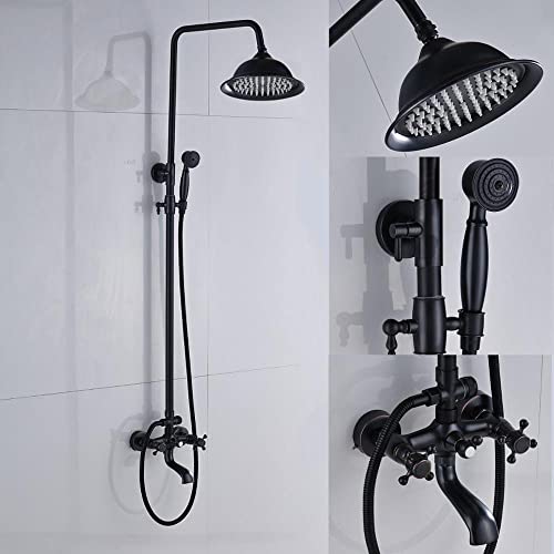 Robinet mitigeur de douche mural bronze et pommeau ZD223 pour rénover une douche ancienne