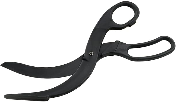 FACKELMANN , pizza cutter made of plastic, scissors for coated sheets and pans colour black, quantity 1 piece