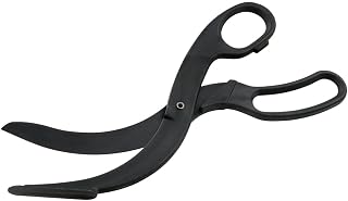FACKELMANN Pizzaschere, Pizzaschneider aus Kunststoff, Schere für Beschichtete Bleche und Pfannen (Farbe: schwarz), Menge: 1 Stück