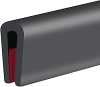Vista 20 de Borde de goma protector, canal en U autoadhesivo de 1-1/2 pulgadas para maderas, bandas flexibles en forma de U para despegar y pegar, protector