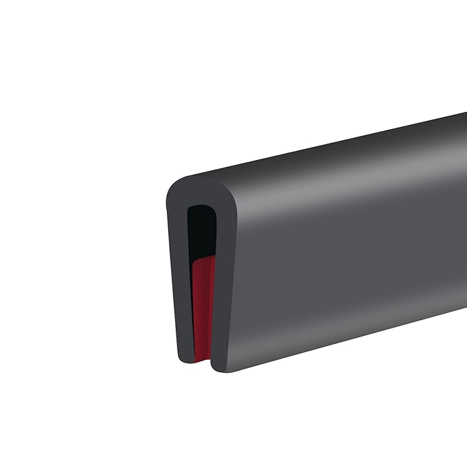 自粘橡胶边缘修饰条 - 适用于金属板与车门的保护条，EPDM材质，黑色