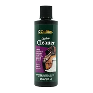 Cadillac Leather Cleaner – Great for Shoes, Boots, Handbags, Car Upholstery, Furniture- Removes Surface Dirt, Grime, Salt and More From Finished Leathers