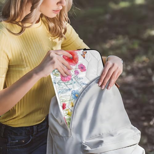 Funda para portátil 13-14 pulgadas flores acuarela impermeable miniatura 6