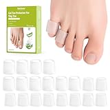 Bukihome Silicone Toe Protectors – Silicone Open Pinky Toe Sleeves for Hammer Toes, Corns, Calluses, Blisters – Soft Gel Protector Toe Cushions for Pain Relief - 20 Count (10 Thick +10 Thin)