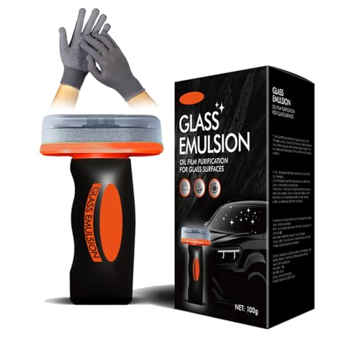 Glass Emulsion, Bürste zur Reinigung von Auto-Ölfilmen, Ölfilmentferner für die Autoscheibenreinigung, Autoglasreinigungsbürste für alle Windschutzscheibenoberflächen (1)