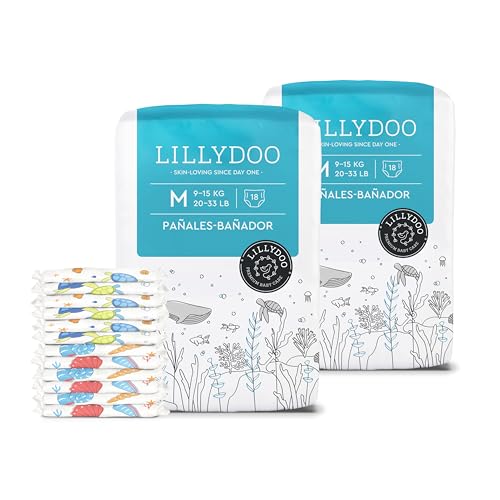 Pañales-bañador LILLYDOO desechables, talla M (9+ kg), 36 uds.
