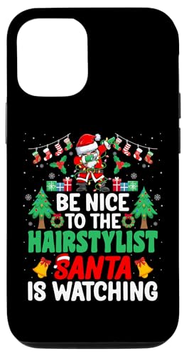 Carcasa para iPhone 15 Be Nice to the Hairstylist Santa - Hairdresser Christmas Carcasa para iPhone 15 Be Nice to the Hairstylist Santa - Hairdresser Christmas
