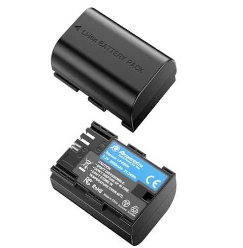 Canon LP-E6NH 互換バッテリー 2個セット、2950mAh大容量、Mark II 5D Mark III 5D Mark IV 5DSR 5DS 60D 60Da 6D 6D Mark II 70D 7D 7D Mark II 80D EOS R EOSR5 EOS R6カメラ対応 (LP-E6NHバッテリー)のサムネイル