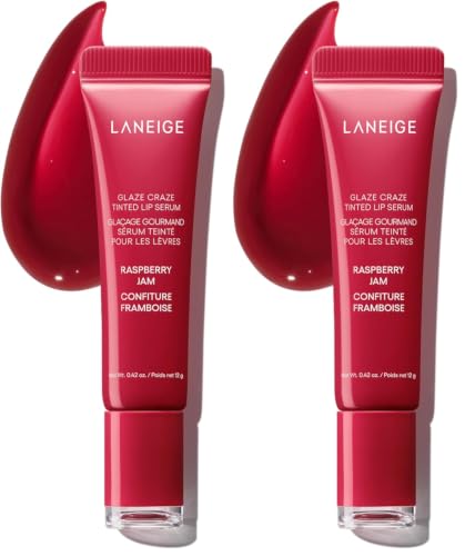 Image of Laneige Glaze Craze Tinted Lip Serum | Plumping, Nourishing Hydration with Polypeptide and Ceramides | Lip Balm for Dry & Chapped Lips |Ultra Glamorous Shiny Lips