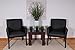 Boss Office Products Executive Box Arm Chair with Mahogany Finish in Black, 25.5