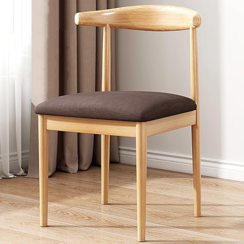 Elegantes sillas de comedor con respaldo curvado, tapizadas de madera sintética, sillas de cocina sin brazos, sillas decorativas para comedor y restaurante (46 x 35 x 72 cm)
