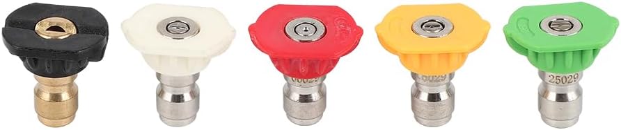 OCPTY Pressure Washer Tips Turbo Nozzle, 360° Rotating Spray Turbo with 5 Spray Nozzles, 3000 PSI Max 3500 PSI with 1/4 inch Quick Connector for Cleaning Brick, Concrete Surfaces(4.0 GPM)