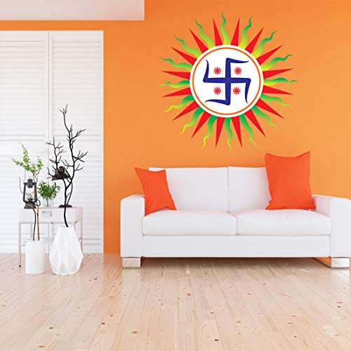 Image of Rangoli Vinyl Wall Sticker Self-Adhesive Wall Decor for Home, Office, Bedroom, and Living Room Decor Easy to Apply & Peel. Parent 5, Design-20