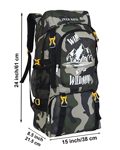 Image of Liker Bag Rucksack Hiking Daypack, Wild Life, for Women, Men, Girls, Camping, Travelling