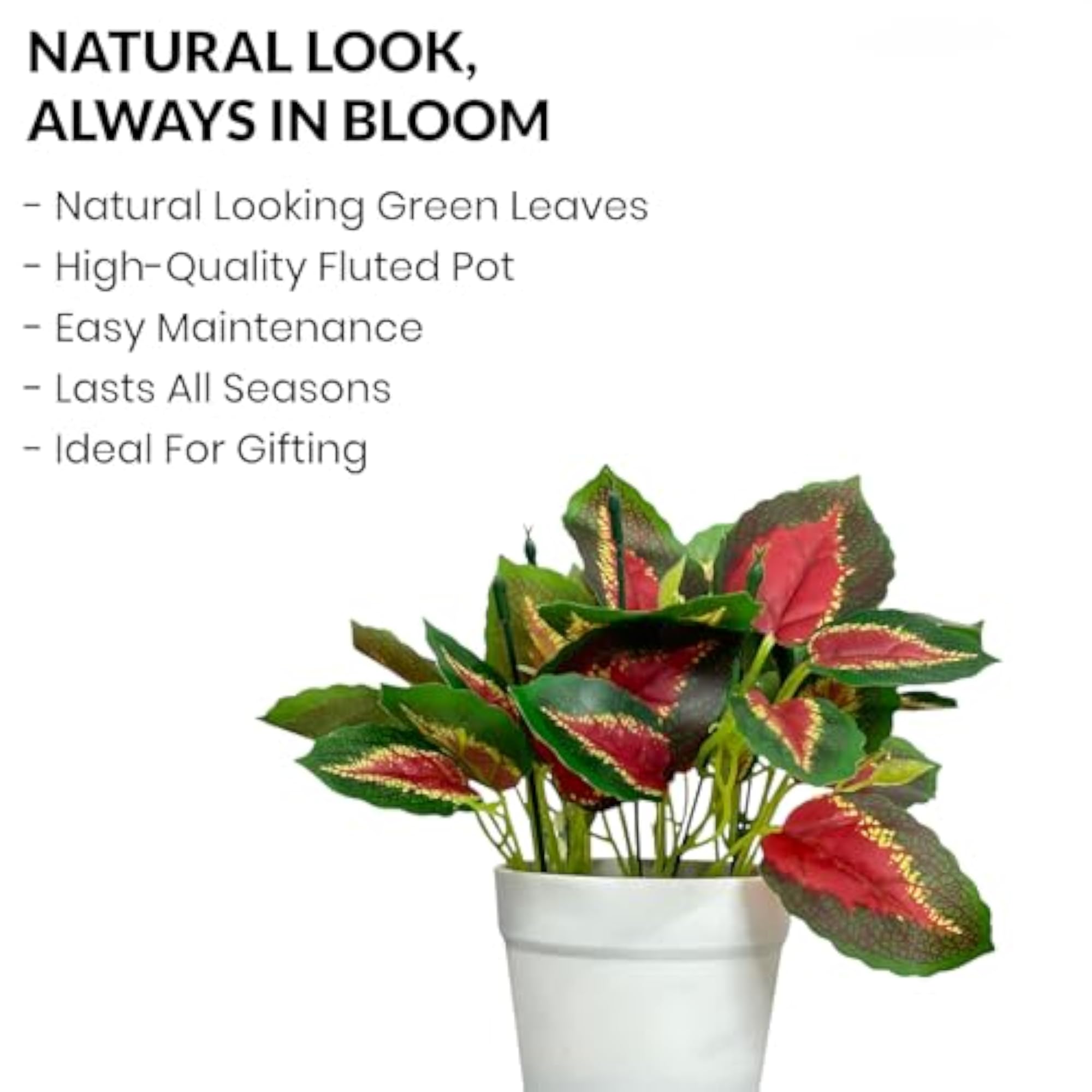 Artificial Plants with Pot, Small Indoor Decor