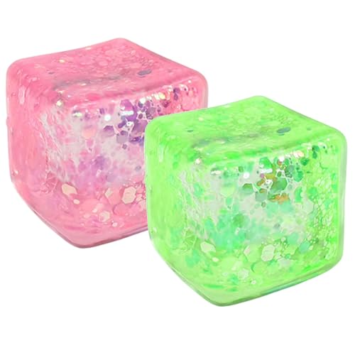 Neamou - 2 Pack Stress Cube | Squishy Cube Fidget Toys | Anti-stress Cube Squishy Toy | Stress Cubes for Stress Relief | Sensory Stress Balls Squeeze Toy for Adults and Kids