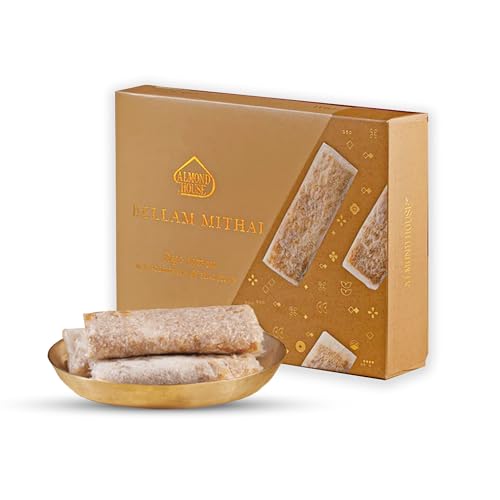 Image of Almond House You are one of us | Premium Putharekulu | No Maida,No Sugar | Healthy Snacks | South Indian Sweets | Indian Traditional Sweets | 5 Pcs (Bellam Pootharekulu)