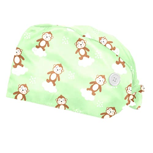 Casquettes de Travail Hommes Femmes JDEZ Chapeaux Bouffants Singe