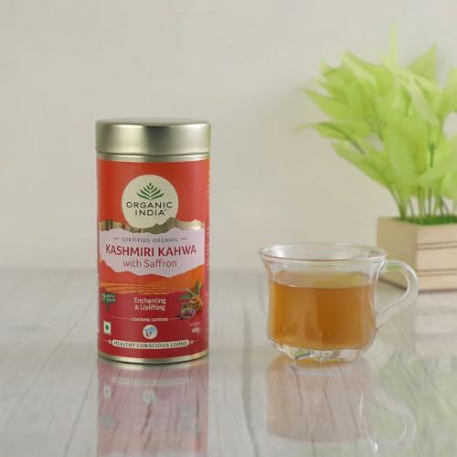 Image of Organic India Kashmiri Kahwa with Saffron 100 gm Tin (Pack of 3)