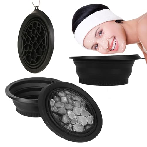 Image of Ice Bowl for Face Dipping, Ice Face Dip Bowl, Ice Tub for Face Dip, Ice Water Bowl for Face, Ice Bath Bowl for Face, Ice Bucket for Face Dip, Face Ice Bath Bowl, Foldable Face Ice Bowl, Ice Dunk Bowl