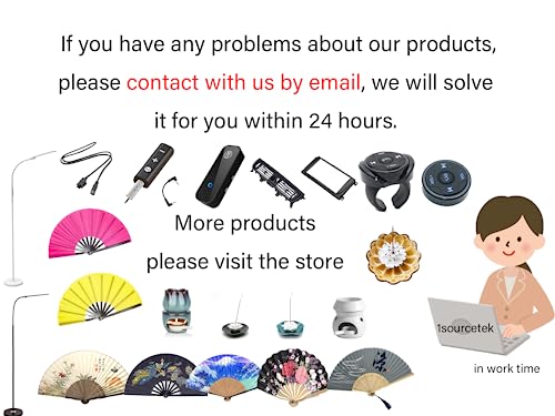 1SourceTek Kanagawa Sea Waves Landscape 8.27"(21cm) Folding Hand Held Fan, with a Fabric Sleeve Protection For Gifts - Image 2
