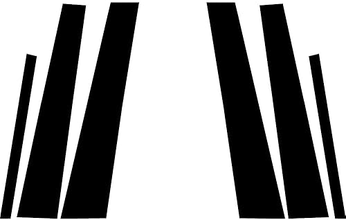 Miniatura 2 de Rvinyl Moldura de ventana de poste de pilar compatible con Honda Accord 2013-2017 (Sedan) - Brillo (negro)