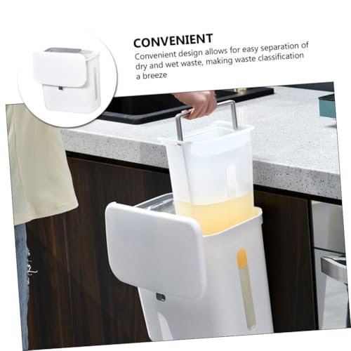 Caneca de basura para cocina con tapa y doble compartimento miniatura 3