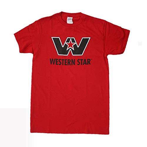 Western Star Logo Red T Shirt semi Truck Diesel tee Short Sleeve Gear Small