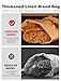 Mellbree Linen Bread Bags for Homemade Bread, 2-Pack Plastic Lined 14 * 20Inch 100% Reusable Linen Bread Sourdough Bag Enlarge and Thicken